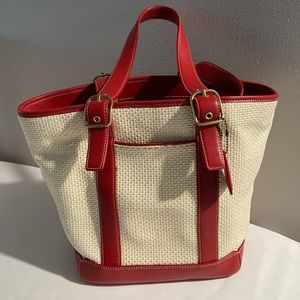 Vintage Coach Leather Tote Bag